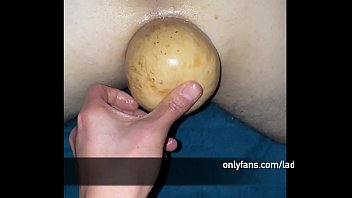 Ladyboy fuck her boyfriend with big butternut squash and fist deep