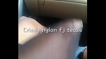 Crissy Nylon Fj Tease at Park